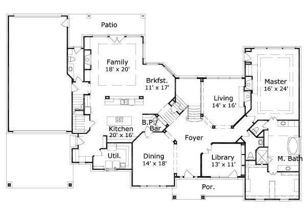 European Floor Plan - Main Floor Plan #411-779