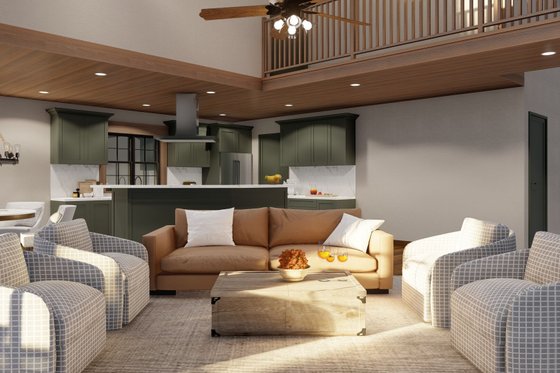 Interior - Family Room for Craftsman House Plan #17-3429 - 4 bed, 5.5 bath