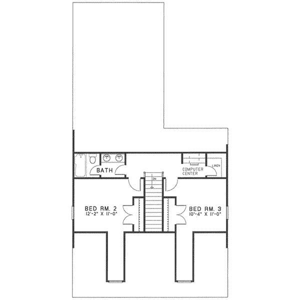 Traditional Floor Plan - Upper Floor Plan #17-216