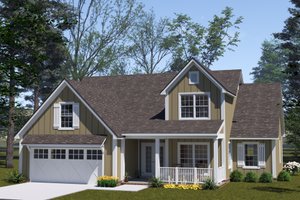 House Blueprint - Farmhouse Exterior - Front Elevation Plan #513-2374
