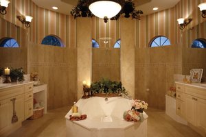 Interior - Master Bathroom for Mediterranean House Plan #930-14 - 4 bed, 3 bath