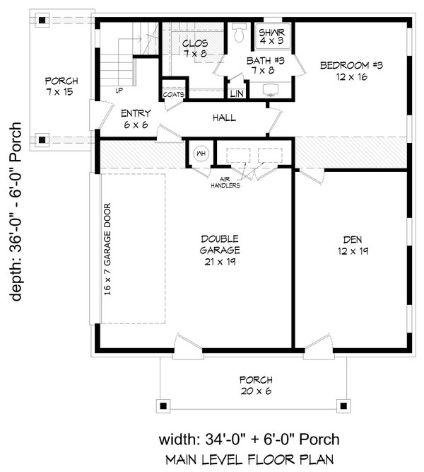 House Blueprint - Contemporary Floor Plan - Main Floor Plan #932-503