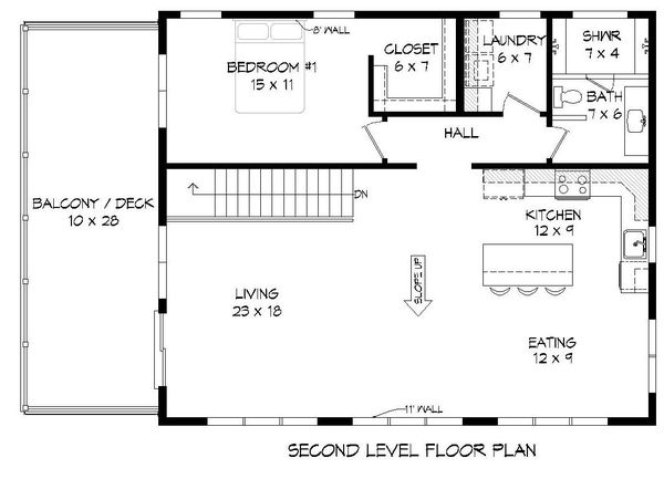 Home Plan - Contemporary Floor Plan - Upper Floor Plan #932-299