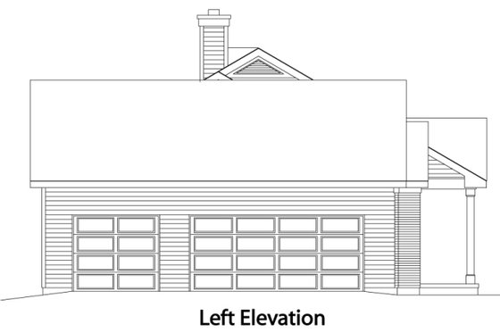Exterior - Front Elevation 6 for Ranch House Plan #22-517 - 3 bed, 2 bath