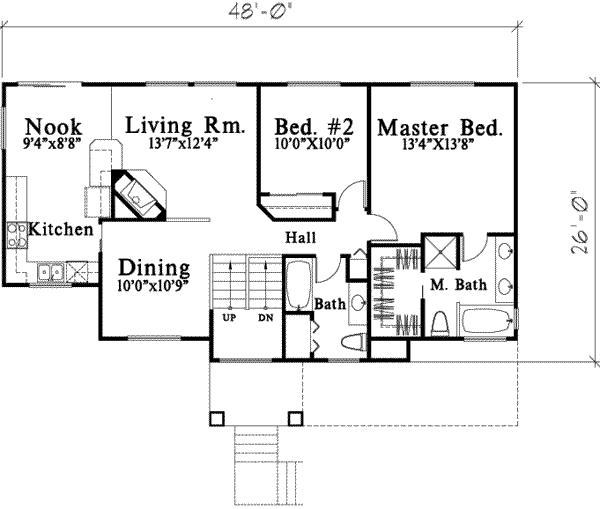 Traditional Floor Plan - Main Floor Plan #78-204