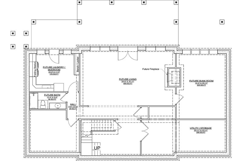 Dream House Plan - Floor Plan - Lower Floor for Colonial House Plan #1116-46 - 4 bed, 4 bath