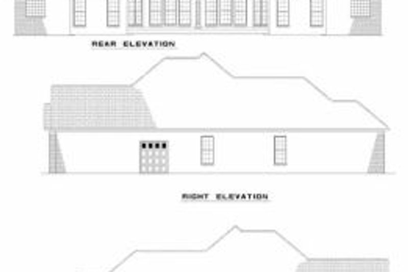 Dream House Plan - Exterior - Rear Elevation for European House Plan #17-1081 - 3 bed, 2 bath
