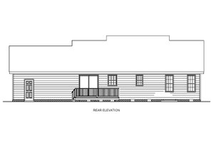 Exterior - Front Elevation 6 for Ranch House Plan #54-602 - 3 bed, 2 bath