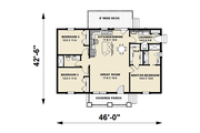 Craftsman Style House Plan - 3 Beds 2 Baths 1311 Sq/Ft Plan #44-226 
