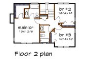 Country Style House Plan - 3 Beds 2.5 Baths 1344 Sq/Ft Plan #79-189 