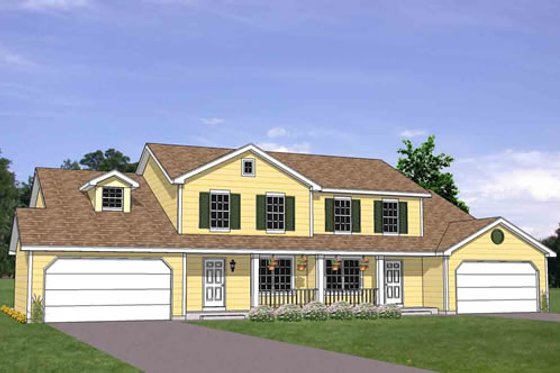 Exterior - Front Elevation for Traditional House Plan #116-289 - 4 bed, 2 bath