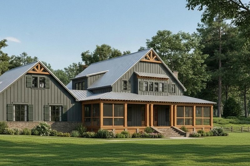 Dream House Plan - Exterior - Other Elevation for Farmhouse House Plan #1092-68 - 4 bed, 4.5 bath