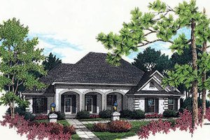 Southern Exterior - Front Elevation Plan #45-237