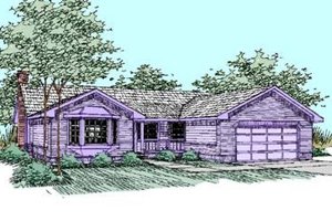 Ranch Exterior - Front Elevation Plan #60-423