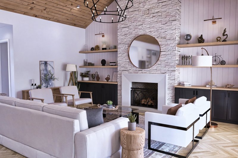 Dream House Plan - Interior - Family Room 1 for Contemporary House Plan #119-474 - 3 bed, 3 bath