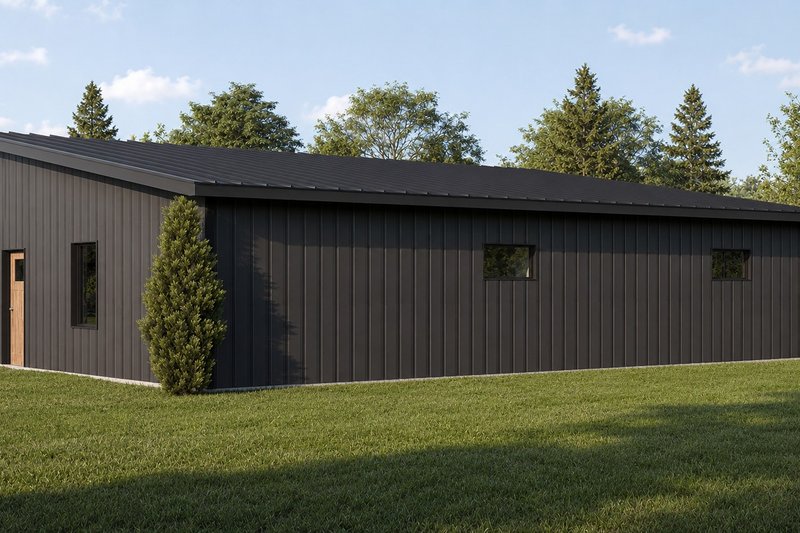 House Blueprint - Exterior - Rear Elevation for Modern House Plan #1064-497 - 1 bed, 1 bath