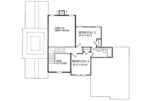 Floor Plan - Upper Floor for Traditional House Plan #129-108 - 3 bed, 2.5 bath