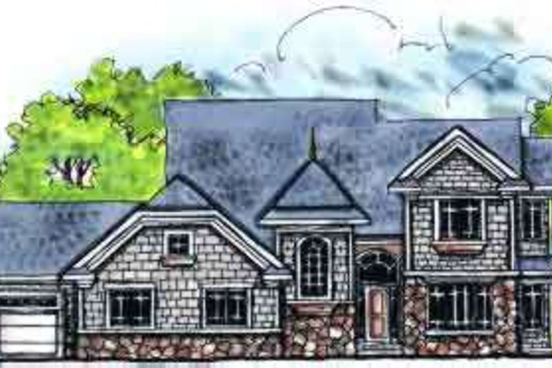 Architectural House Design - European Exterior - Front Elevation Plan #70-631