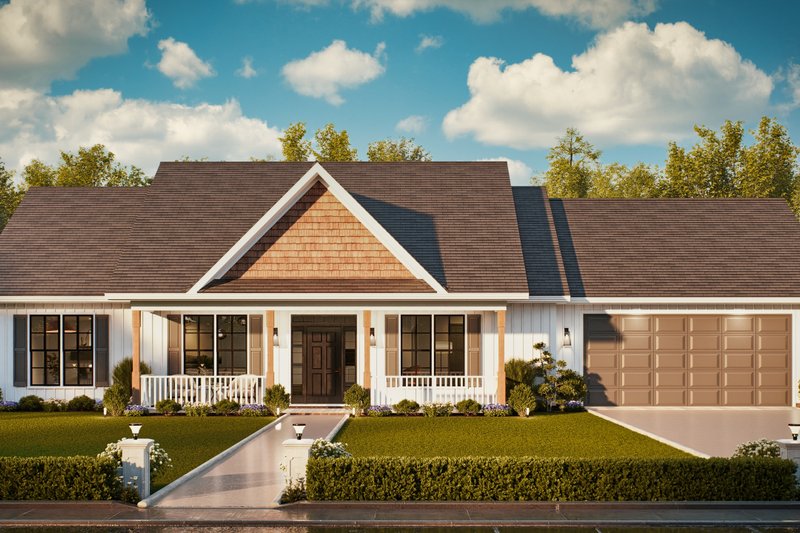 Architectural House Design - Traditional Exterior - Front Elevation Plan #54-638