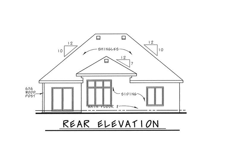 Home Plan - Exterior - Other Elevation 1 for European House Plan #20-1614 - 2 bed, 2 bath