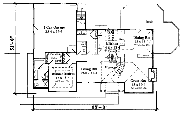 Traditional Floor Plan - Main Floor Plan #75-158