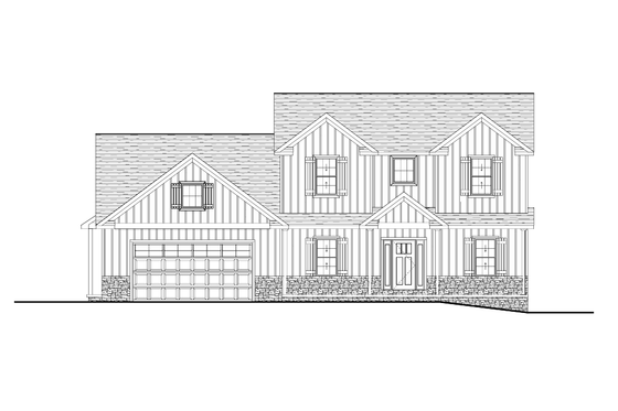 Exterior - Front Elevation 3 for Craftsman House Plan #1089-7 - 3 bed, 2.5 bath