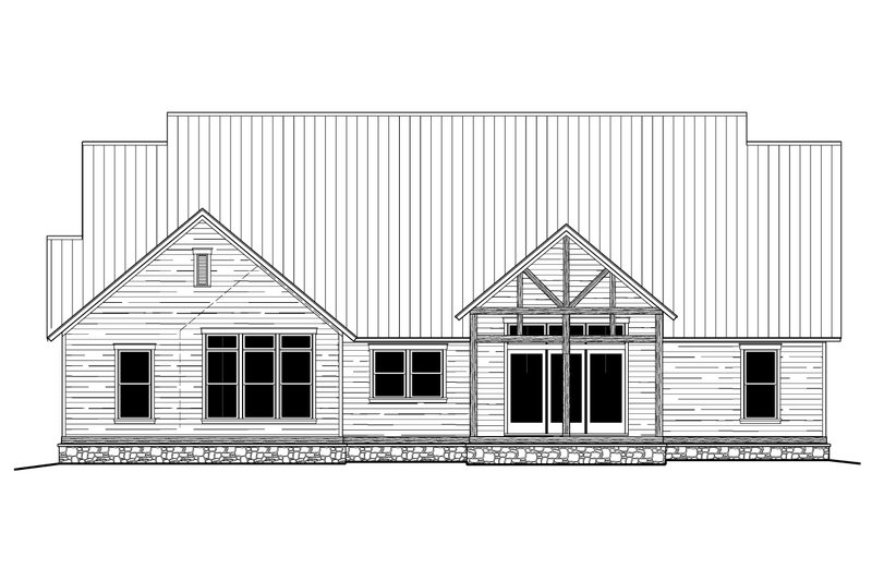Home Plan - Exterior - Rear Elevation for Farmhouse House Plan #1081-10 - 4 bed, 3 bath