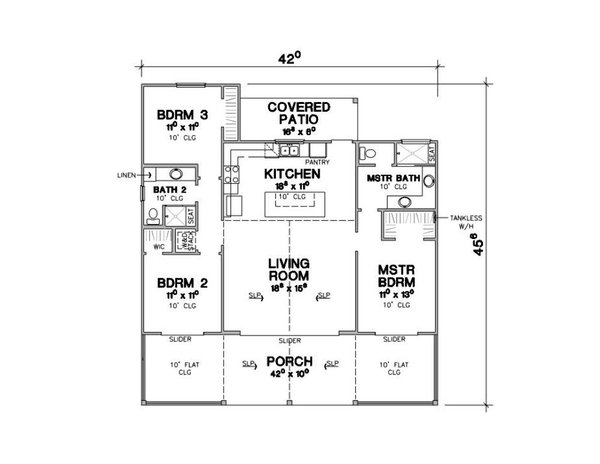 Cabin Floor Plan - Main Floor Plan #472-441