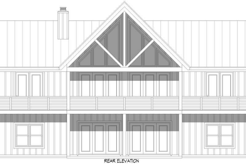 House Design - Exterior - Rear Elevation for Beach House Plan #932-1124 - 3 bed, 3 bath