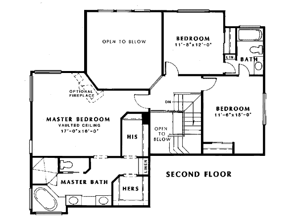 Bungalow Floor Plan - Upper Floor Plan #312-370