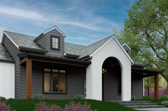 Exterior - Front Elevation 4 for Farmhouse House Plan #1112-16 - 4 bed, 3 bath