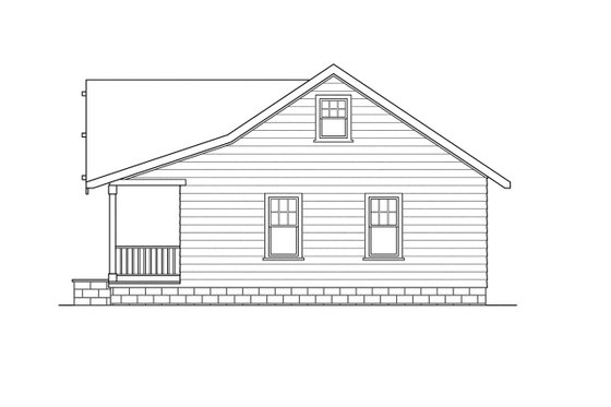 Exterior - Other Elevation 1 for Farmhouse House Plan #124-300 - 3 bed, 2 bath