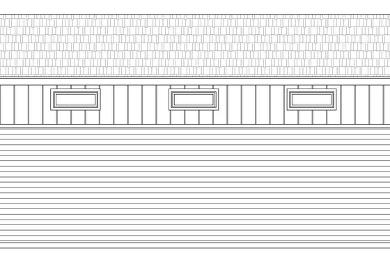 Exterior - Rear Elevation for Contemporary House Plan #932-229, 1 bath