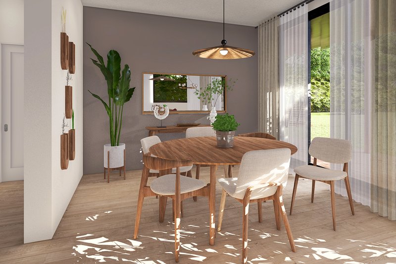 House Blueprint - Interior - Dining Room for Traditional House Plan #124-1375 - 3 bed, 2 bath