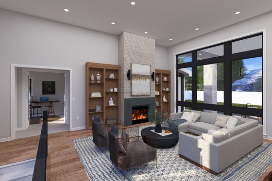 Interior - Family Room for Contemporary House Plan #1060-273 - 3 bed, 2.5 bath