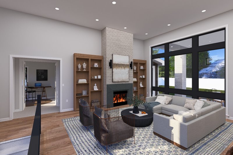 House Design - Interior - Family Room for Contemporary House Plan #1060-273 - 3 bed, 2.5 bath