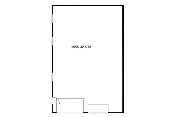 Floor Plan - Main Floor for Traditional House Plan #117-754, 0 bath