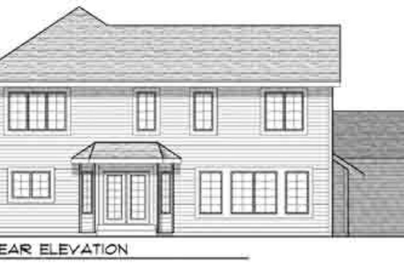 Home Plan - Exterior - Rear Elevation for Traditional House Plan #70-840 - 4 bed, 2.5 bath