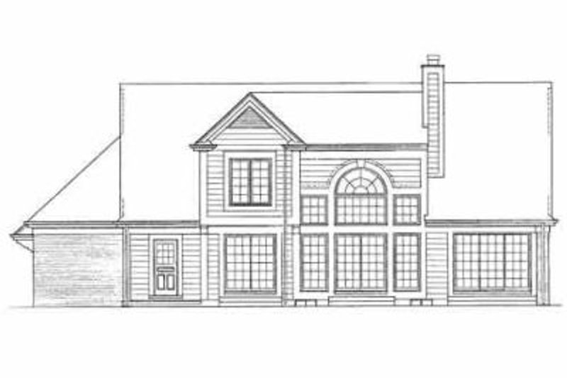 Home Plan - Exterior - Rear Elevation for Traditional House Plan #72-379 - 4 bed, 2.5 bath