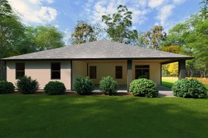 Exterior - Rear Elevation for Craftsman House Plan #1111-9 - 3 bed, 2 bath