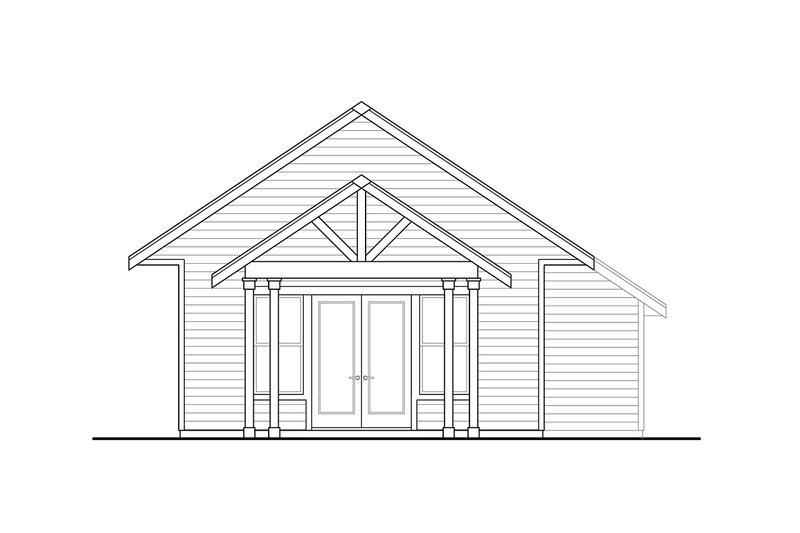 Dream House Plan - Exterior - Other Elevation for Craftsman House Plan #124-1339, 1 bath