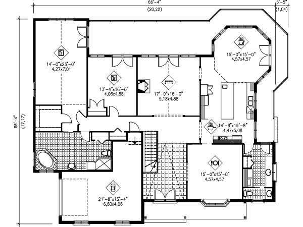 Traditional Floor Plan - Main Floor Plan #25-4120