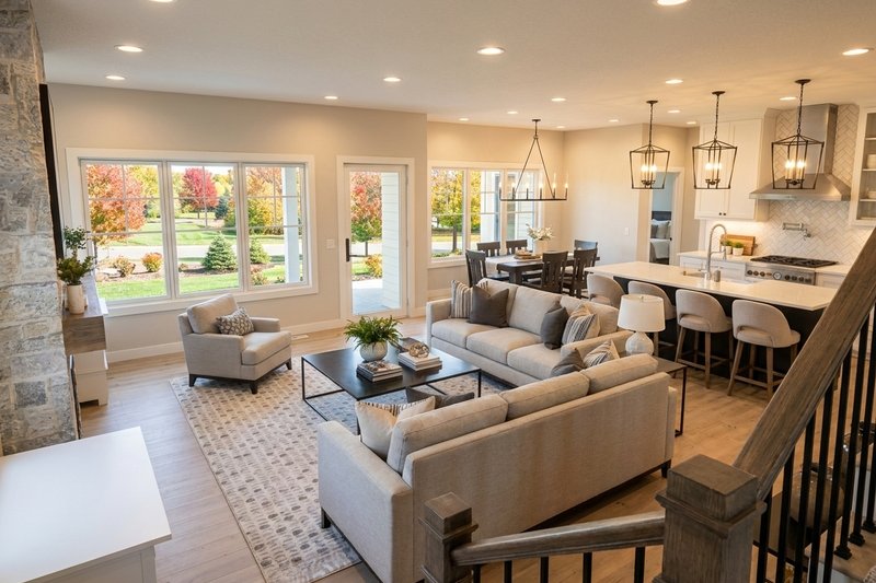 House Plan Design - Interior - Family Room 2 for Farmhouse House Plan #51-1538 - 3 bed, 3.5 bath