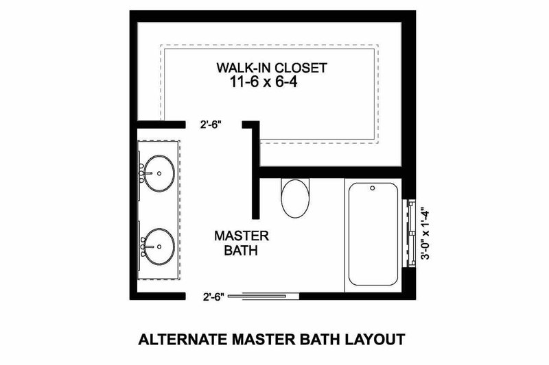 Architectural House Design - Floor Plan - Other Floor for Farmhouse House Plan #126-234 - 3 bed, 2 bath