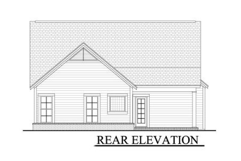 Home Plan - Exterior - Rear Elevation for Cottage House Plan #430-25 - 3 bed, 2 bath