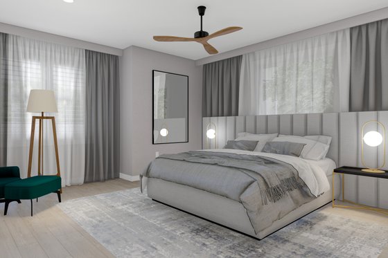 Interior - Master Bedroom for Ranch House Plan #1060-34 - 6 bed, 3 bath