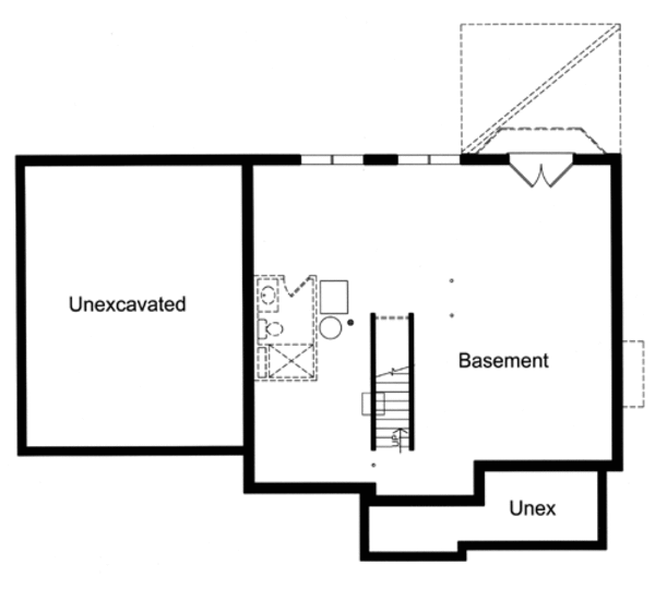 Traditional Floor Plan - Lower Floor Plan #46-475