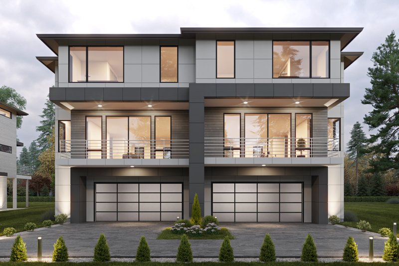 Architectural House Design - Contemporary Exterior - Front Elevation Plan #1066-238