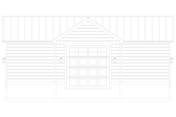 Exterior - Rear Elevation 2 for Traditional House Plan #1060-129, 0 bath