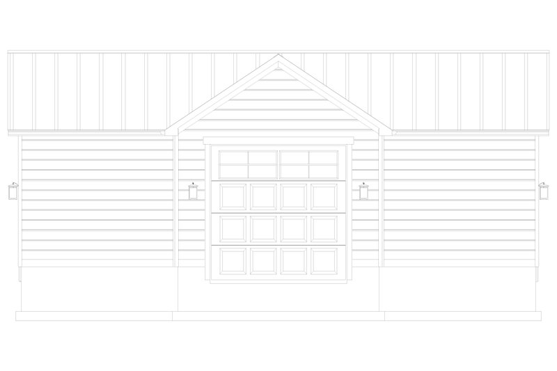 Home Plan - Exterior - Rear Elevation 2 for Traditional House Plan #1060-129, 0 bath